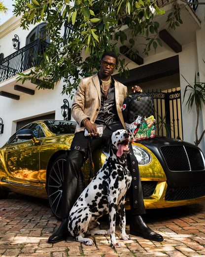 Sprayground - RICHIE RICH PAINT THE SHARK GOLD BACKPACK