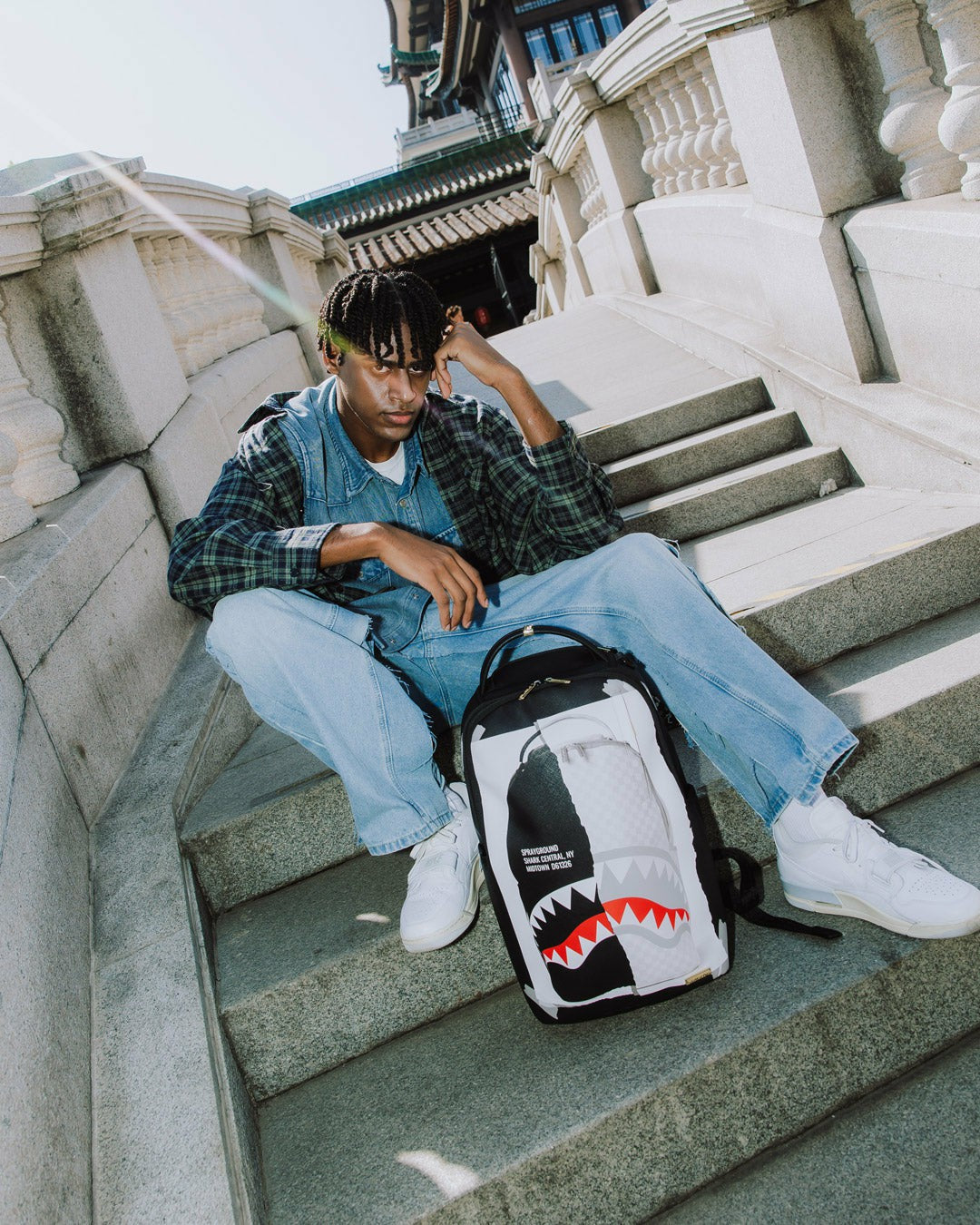 Sprayground - BAG ON BAG OPTICAL ILLUSION SHARKS IN PARIS BACKPACK