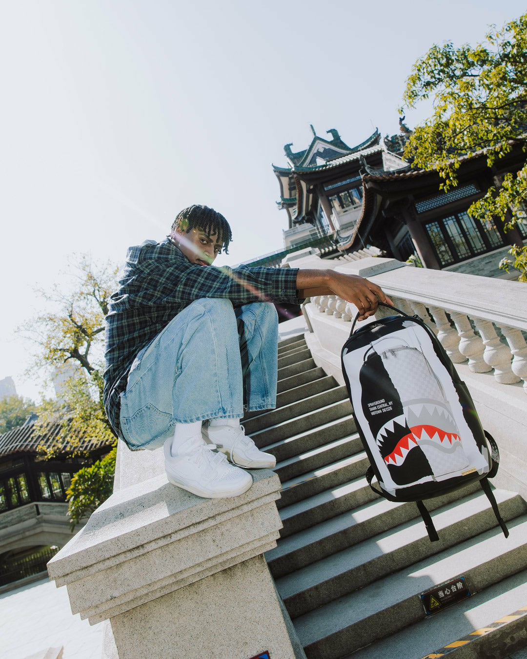Sprayground - BAG ON BAG OPTICAL ILLUSION SHARKS IN PARIS BACKPACK