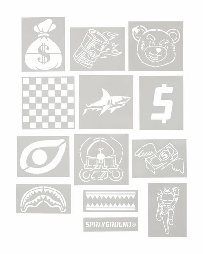 Sprayground - GRAFFITI ARTIST - DESIGN YOUR OWN BACKPACK - 9 STENCILS INCLUDED
