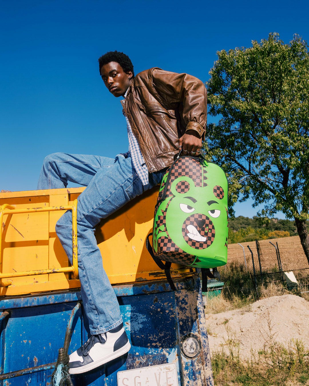 Sprayground - GREEN MONEY BEAR DLXSV BACKPACK