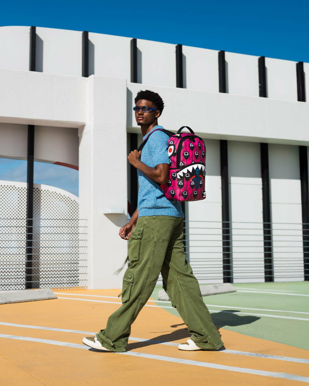 Sprayground - SQUID GAME COLLAB FRONT MAN & PINK GUARD SHARKS BACKPACK