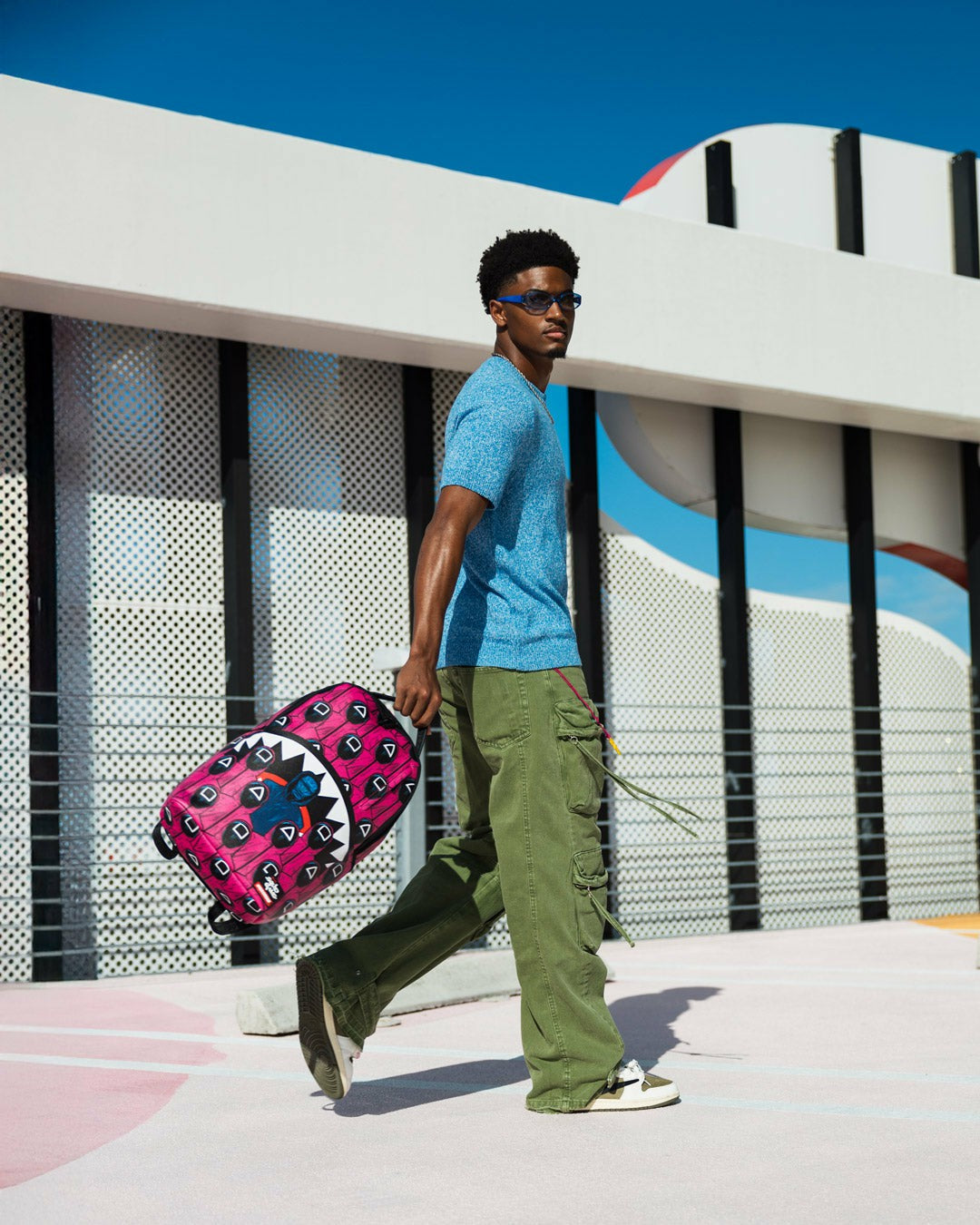 Sprayground - SQUID GAME COLLAB FRONT MAN & PINK GUARD SHARKS BACKPACK