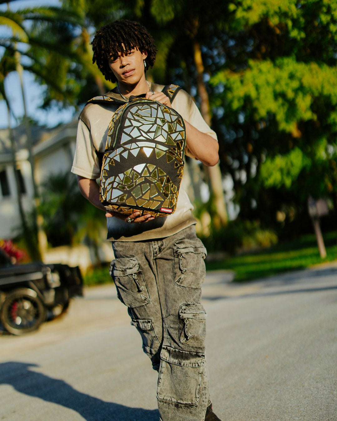 Sprayground - HAND MADE MIRROR SHARK BURST - SUPER EXCLUSIVE
